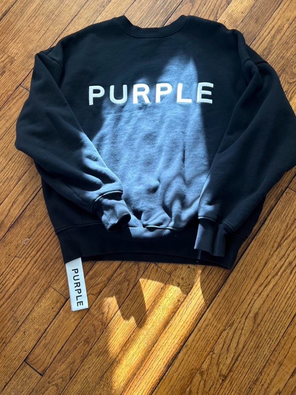 Purple brand black crewneck sweatshirt
